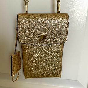 Kate Spade Gold Glitter iPhone Crossbody